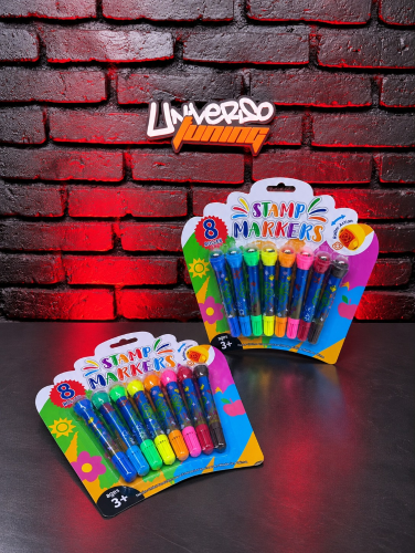 MARCADOR - C/ SELLO X 8 COLORES IL3519