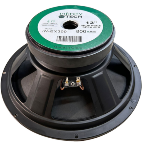 INFINITY TECH ALTAVOZ RANGO MEDIO PARLANTE 12 PULGADAS 800W EX300