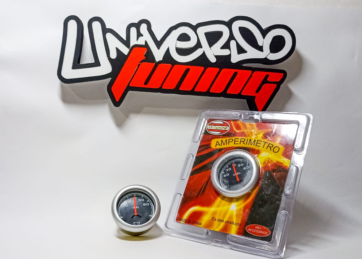 MARCADOR AMPERIMETRO, DEPORTIVO, 52MM, FONDO NEGRO MA-041