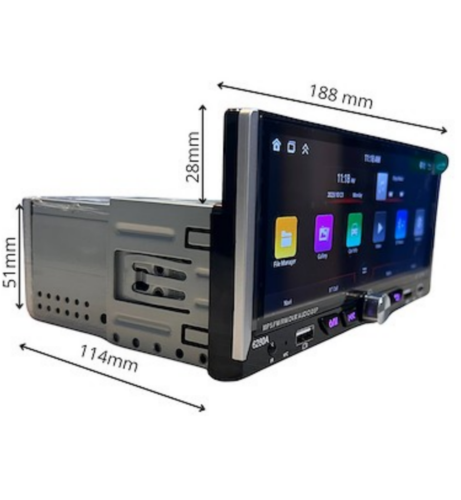 INFINITY TECH STEREO MULTIMEDIA 1 DIN ANDROID 2+32 MP5 / USB / BT / ANDROID 13 /CARPALY IT-6388