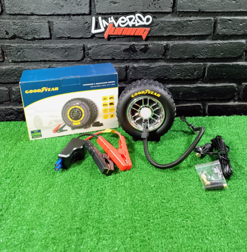 COMPRESOR INALAMBRICO + ARRANCADOR + LINTERNA EMERGENCIA, GOODYEAR, 3 EN 1 GY-4219