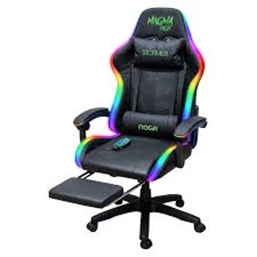 SILLA GAMER RGB CON MASAJEADOR NOGA MAGMA RGB