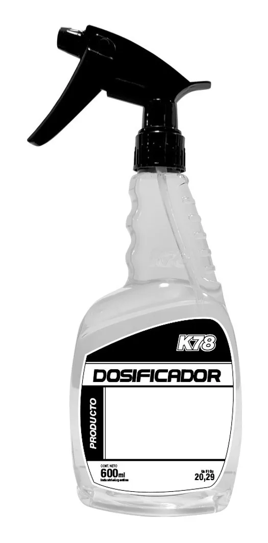 DOSIFICADOR PROFESIONAL GATILLO REFORZADO + ENVASE DE 600 ML K78