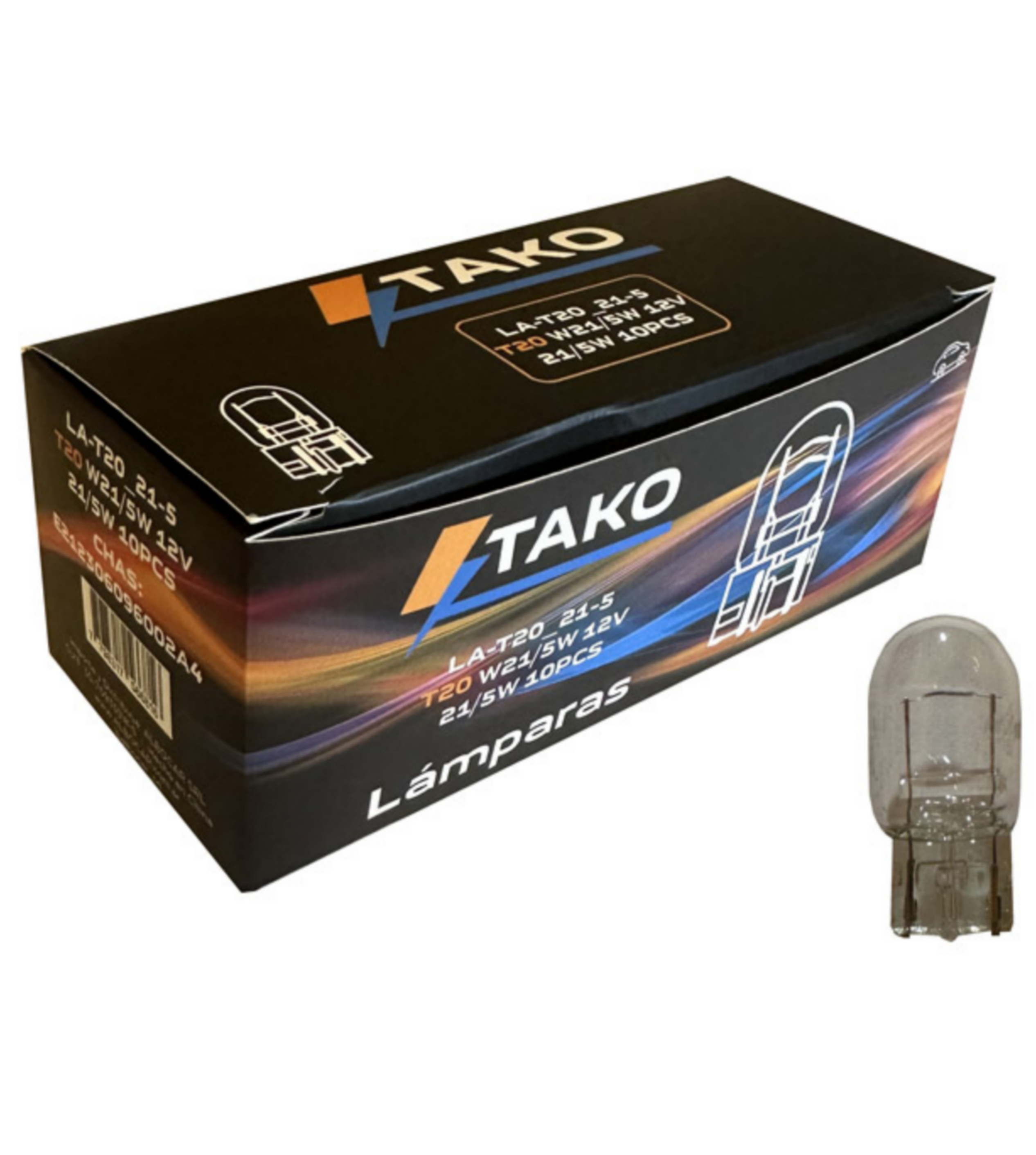 LAMPARA T20 21/5W 2 POLOS 12V - TAKO LA-T20_21-5