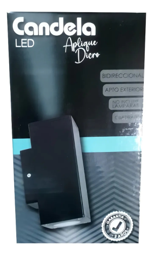 APLIQUE PARED DICRO CUADRADO BIDIRECCIONAL CANDELA 7364