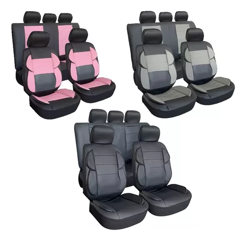 FUNDA DE CUERINA 11 PCS CON RIÑONERA Y LUMBAR ROSA