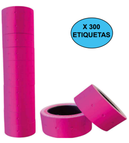 ROLLO P/ ETIQUETADORA DE PRECIOS ROSA FLUO X300 IG7264