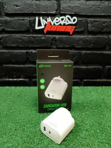CARGADOR CARGA SUPER RÁPIDA USB-C + USB 65W NOGA NGA-129