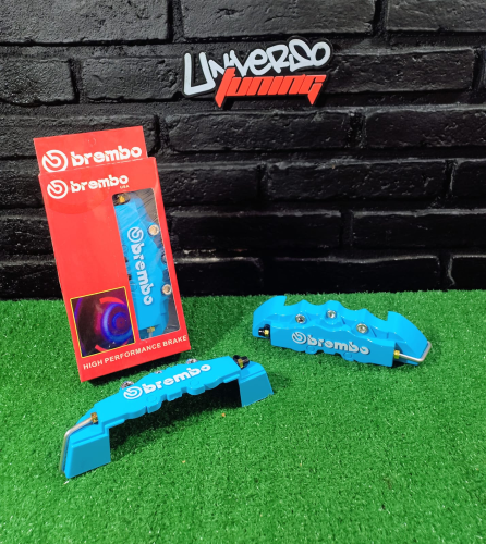 CUBRE CALIPER BREMBOO 19 CM CELESTE