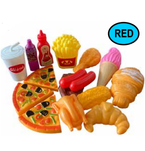 COMIDA - SET FAST FOOD X 15 PCS IJ1187