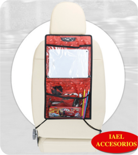 ORGANIZADOR DE RESPALDO CARS DISNEY, 29.5X51.5CM, PORTA TABLET Y OBJETOS VARIOS OR-013CR
