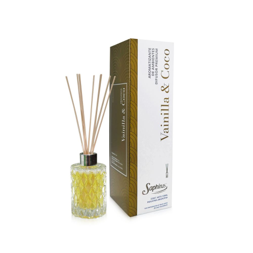 DIFUSOR AROMATICO PREMIUM SAPHIRUS VAINILLA Y COCO