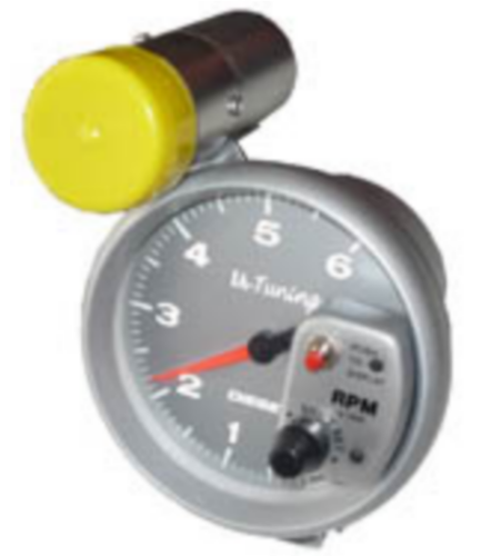 TACOMETRO 127MM PERFORMANCE DIESEL C/CANON FONDO GRIS CARC GRIS MA-056G