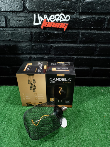 LAMPARA MESH BLACK CUBO 4W CALIDA CANDELA 7922