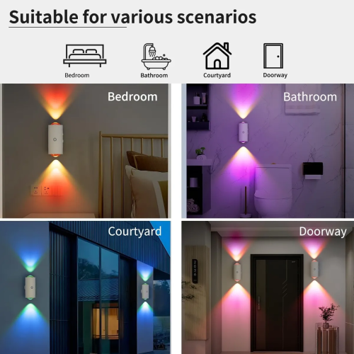 LED DE PARED BIDIRECCIONAL RGB CON SENSOR IMANTADA LED-83055