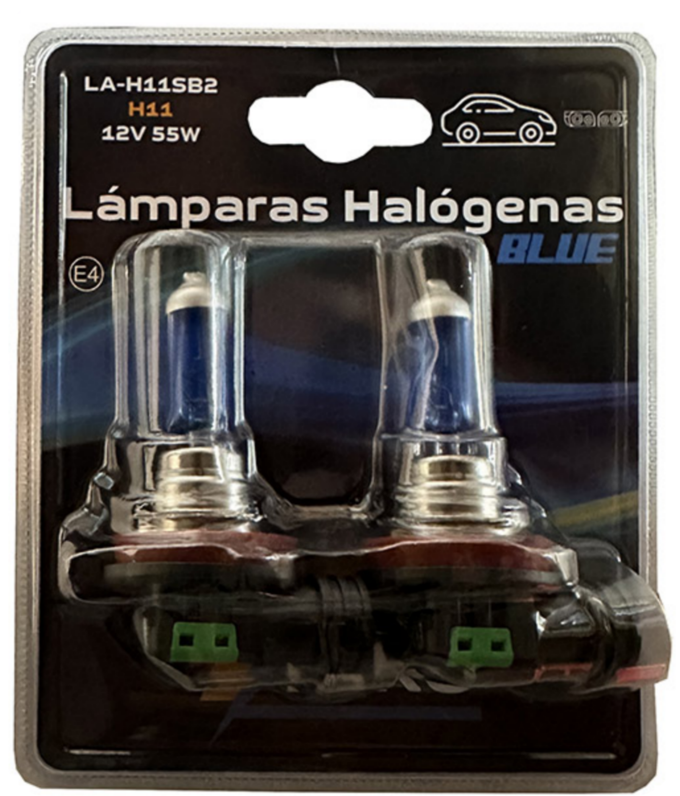 JGO. LAMPARA H11 55W 12V SUPER BLANCA, EN BLISTER - TAKO LA-H11SB2