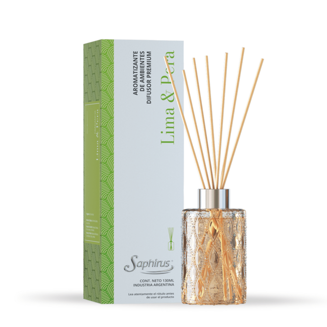 DIFUSOR AROMATICO PREMIUM SAPHIRUS LIMA Y PERA