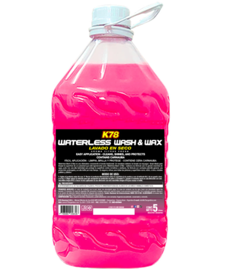 WATERLESS LAVADO EN SECO/WATERLESS WASH & WAX 5 LTRS K78