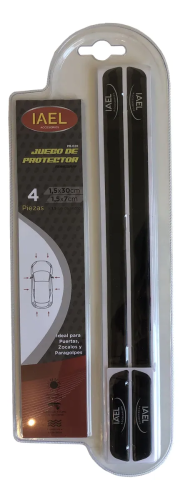PROTECTOR DE PUERTA / PARAGOLPE ADHESIVO, NEGRO X4PCS IAEL PR-020N