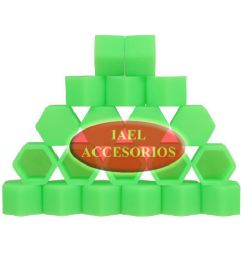 JGO. CUBRE TUERCA/BULON RUEDA 20PCS 19 VERDE IAEL VA-074V