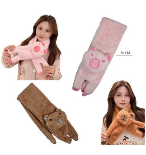 BUFANDA PELUCHE DE CAPYBARA NK-8513