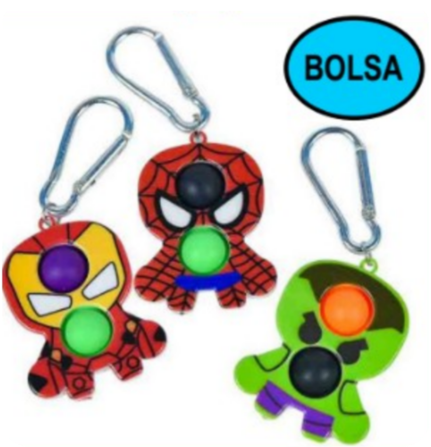 POP IT - HEROES LLAVERO 6X4 CM