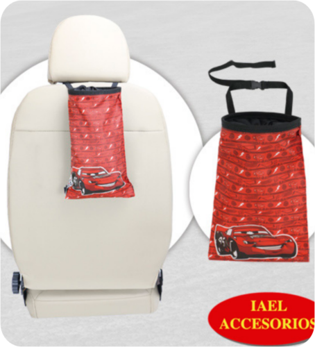 CESTO LAVABLE CARS DISNEY, 12.5X31CM, IDEAL PORTA BOTELLAS, TERMO, DESECHOS OR-002CR