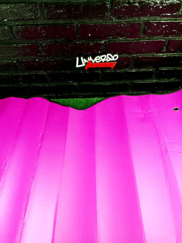 CORTINA PARASOL DELANTERA METALIZADA, ROSA MATE, CON BURBUJAS DE AIRE INTERIOR IAEL CO-010F
