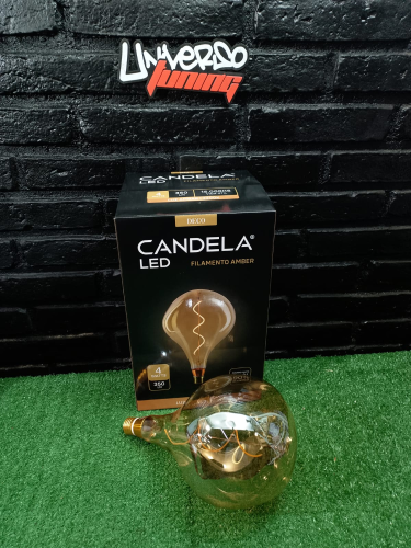 LAMPARA AMBER BULBO IRREGULAR 4W CALIDA - MAXI CANDELA 7919
