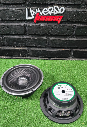 JUEGO DE PARLANTES MIDRANGE 6,5" 90W RMS – 360W MÁX. – 4 OHMS INFINITY TECH IN-M658B