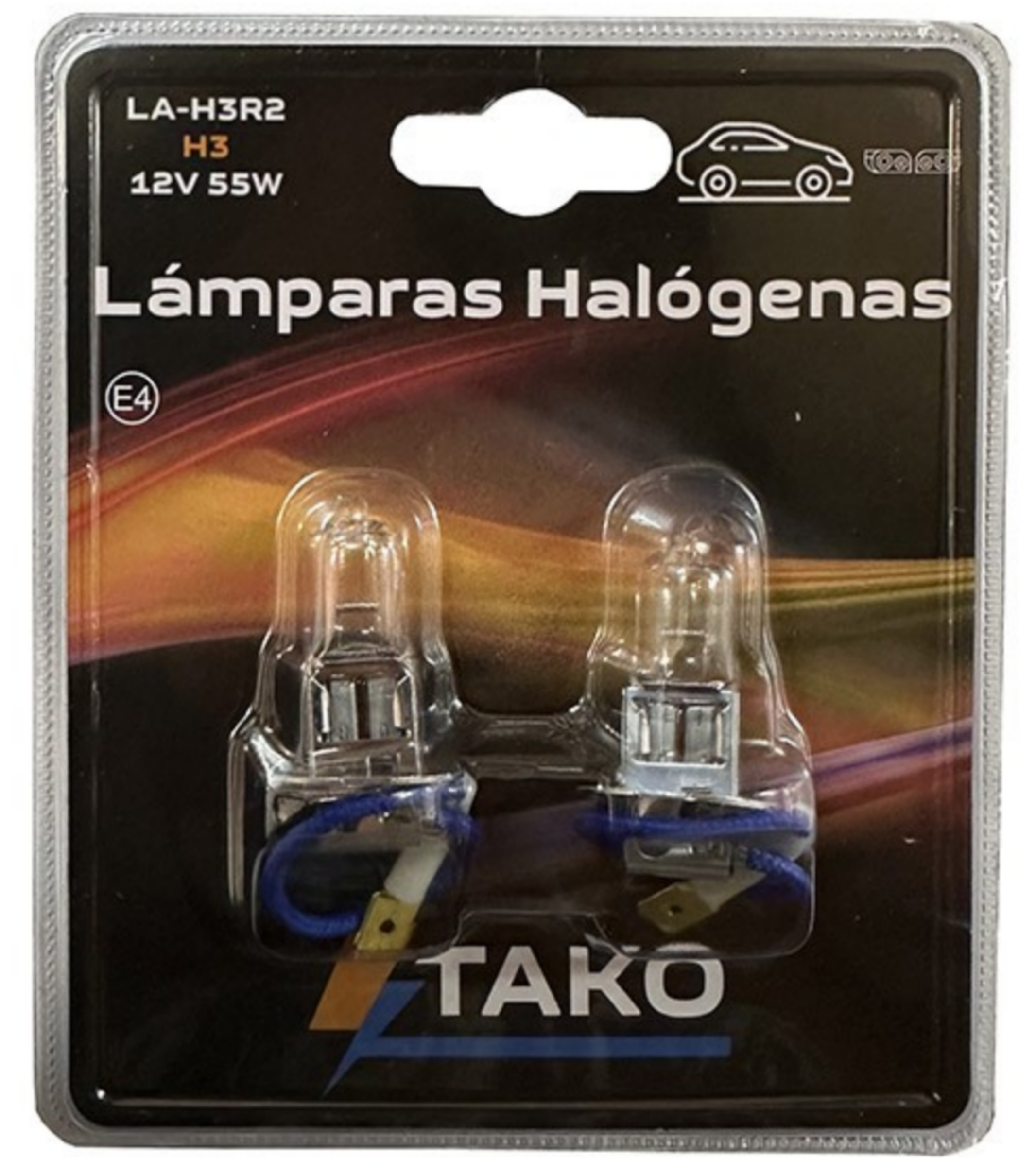 JGO. LAMPARA H3 55W 12V, EN BLISTER - TAKO LA-H3R2