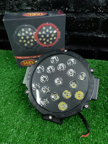 FARO LED REDONDO 51W 17 LEDS, 17,5CM DIAMETRO, FRENTE NEGRO IAEL-51RN