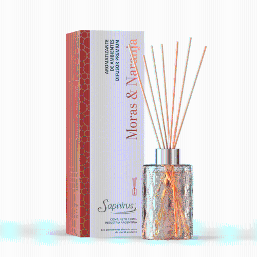 DIFUSOR AROMATICO PREMIUM SAPHIRUS MORAS Y NARANJA